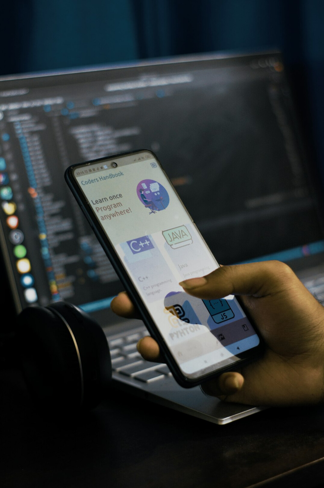 mobile app on phone