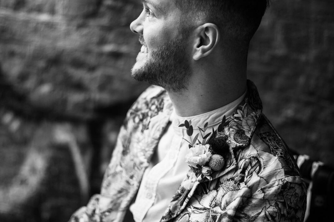 Portrait of a man with short hair and a beard
